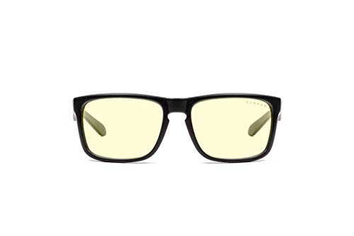 GUNNAR Gafas para Videojuegos y Ordenador | Intercept, Montura: Onyx, Lentes: Ámbar | con filtro de Luz Azul | Lente Patentada con protección 65% de Luz Azul y 100% de UV Para Reducir la Fatiga Ocular