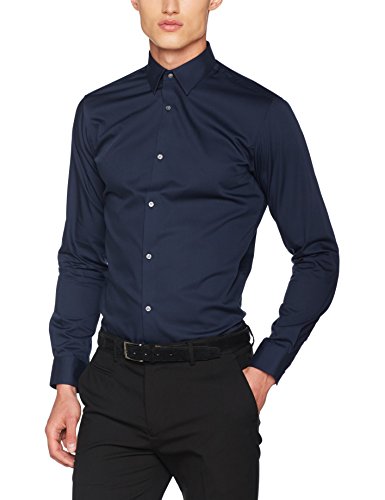 Jack & Jones Jprnon Iron Shirt L/s Noos Camisa, Azul (Navy Blazer Fit:Slim Fit), Medium para Hombre