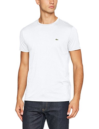 Lacoste TH6709, Camiseta para Hombre, Blanco (Blanc), L (Talla del fabricante: 5)