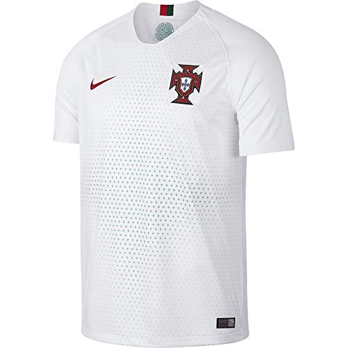 NIKE Portugal Away Stadium - Camiseta para Hombre, Primavera/Verano, Estadio Portugal Away, Hombre, Color Blanco (White/Gym Red), tamaño Large