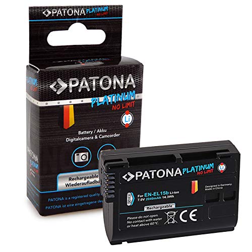PATONA Platinum Bateria EN-EL15b 2040mAh Compatible con Nikon D7000 D7100 D600 D800 D850, de Calidad Probada y fiable