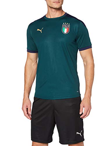 PUMA FIGC Training Jersey Camiseta, Hombre, Ponderosa Pine-Peacoat, M