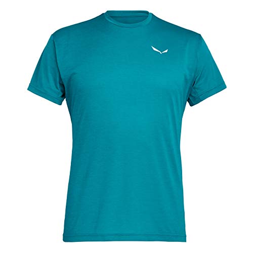 SALEWA Puez Melange Dry M S/S tee Camisas y Camisetas, Hombre, Azul, 54/2XL