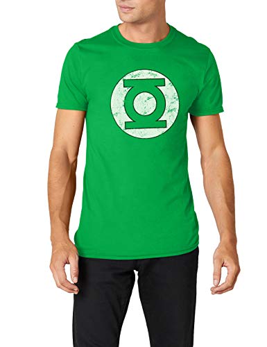 T-Shirt (Uomo Green -S) Green Lantern - Distressed Logo
