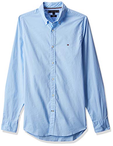 Tommy Hilfiger Core Stretch Slim Poplin Camisa, Azul (Shirt Blue 474), X-Large para Hombre