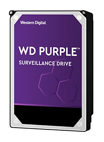 Western Digital WD Purple 4TB para videovigilancia - 3.5 pulgadas SATA 6 Gb/s disco duro con tecnología AllFrame 4K - 180TB/yr, 64MB Cache, 5400rpm - WD40PURZ