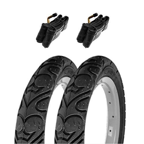2x Huffy Negro Neumáticos de cochecito COMPLETA CON 2x Tubos 12 1/2" X 2 1/4" - RESISTENTE Rendimiento