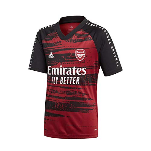 adidas Arsenal FC Pre Match 2020-2021 Niño, Camiseta, Noble Maroon-Black, Talla 128 [cm]