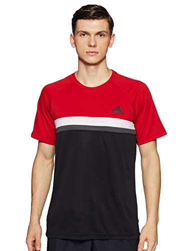 adidas Club C/B tee Camiseta de Tenis, Hombre, Rojo (Escarl), M