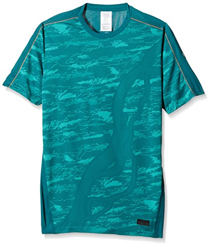 adidas T-Shirt Messi Icon Training tee - Camiseta, Color Verde (Power Teal f14/vivid Mint f14/solar Orange), Talla 2XL