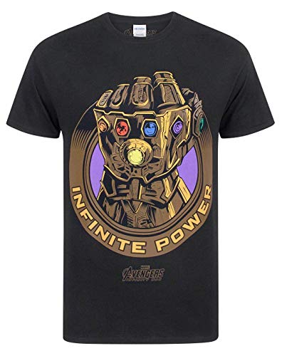 Avengers Infinity War Adultos Camiseta Marvel Thanos guantelete de los Hombres