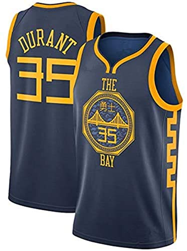 BeKing NBA Kevin Durant Camiseta de Jugador de Baloncesto - NO.35 Golden State Warriors Swingman Jersey Bordado Camiseta de Fan para Hombres