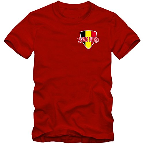 Bélgica Campeonato De Europa 2016#5 Camiseta | T-Shirt | Fútbol | Belgique | Hombre | De Rode Duivels | Jersey | Equipo Nacional, Colour:Red;Size:Medium