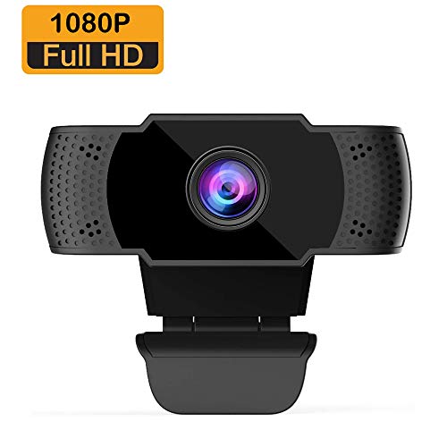 BOIFUN Webcam 1080P con Micrófono para PC, Full HD Cámara Web USB 2.0 para Videoconferencia, Estudios, Conferencias, Grabación, Juegos, Plug and Play, con Clip Giratorio [Gestionado por Amazon]