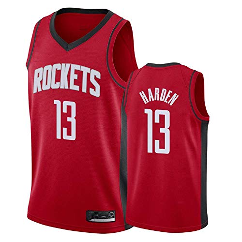 Camiseta de Baloncesto para Hombre,Hombres Mujeres Jersey - NBA Rockets 13# Harden Jerseys Transpirable Bordado Baloncesto Swingman Jersey