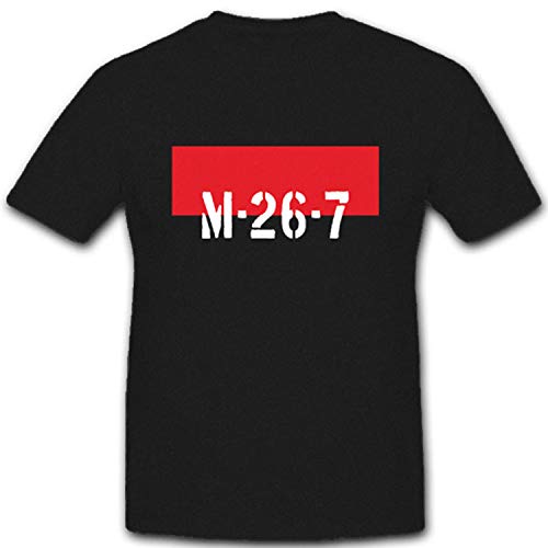 Copytec M 26 7 movim iento 26 de Julio Fidel Castro Revolution Estado Presidente Políticos – Camiseta # 4550 Negro X-Large