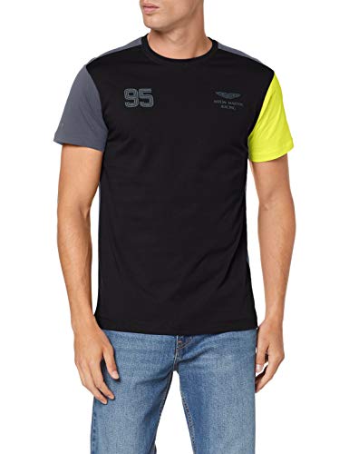 Hackett Aston Martin Racing tee Camiseta, Negro (Black/Multi 9eg), Small para Hombre