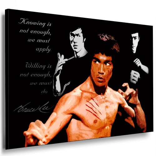 Impresión sobre lienzo "Bruce Lee" Pop Art imagen 100 x 70 cm/Lienzo Montado Sobre Bastidor/lienzo, fotografía, carteles, diseño Pop Art, arte - decoración imágenes