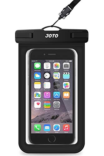 JOTO - Funda Impermeable Universal para iPhone 11 Pro MAX XS MAX XR X 8 7 6S Plus SE 2020 Galaxy Pixel hasta 6.9", Funda Impermeable para Piscina, Playa, natación, Kayak, Viajes, Color Negro