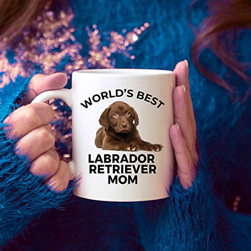 Labrador Retriever Chocolate cachorro perro mamá taza 11 oz