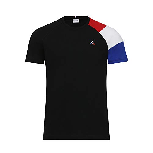 Le Coq Sportif ESS tee SS N°1 Camiseta, Hombre, Black/p.Rouge/n.o.w/Cobalt, XXL
