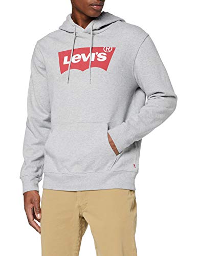 Levi's Graphic Po Hoodie-B suéter, Gris (Hm Pop Oscuro Mid Tone Heather Grey 0037), X-Small para Hombre