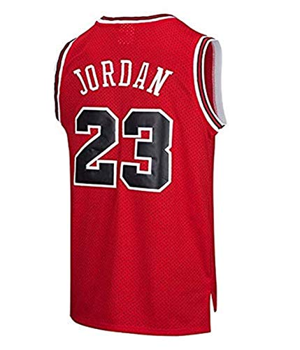 Los hombres del jersey, NBA # 23 Michael Jordan Bulls retro, baloncesto retro de los jugadores Jersey, transpirable usable hombres de la camiseta bordada Basketball vest ( Color : Red , Size : M )
