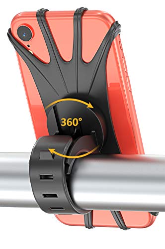 Matone Soporte Universal Manillar de Silicona para Bicicleta Motocicleta, Apoyo 360°, Rotación para iPhone X, 8/8 Plus, 7/7 Plus, 6/6S, Samsung Galaxy y 4" - 6" Smartphones