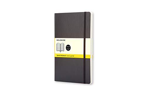 Moleskine - Cuaderno Clásico con Páginas Cuadriculada, Tapa Blanda y Goma Elástica, Negro (Black), Tamaño Bolsillo, 192 Páginas