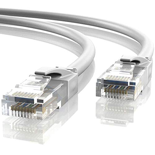 Mr. Tronic 20m Cable de Red Ethernet Latiguillo | CAT6, AWG24, CCA, UTP, RJ45 (20 Metros, Gris)