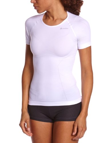 Odlo - Camiseta de Acampada y Senderismo para Mujer, tamaño 36/38 (S), Color Blanco