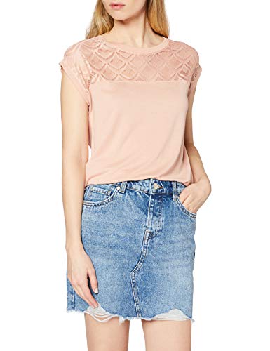Only onlNICOLE S/S Mix Top Noos Camiseta, Rosa (Misty Rose), M para Mujer