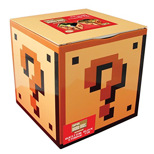 Paladone Caja Almacenaje Super Mario Bros, Metal, Amarillo, 18x18x18 cm
