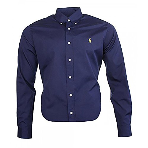 Ralph Lauren - Camisa clásica para hombre azul marino M