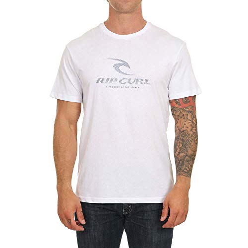 Rip Curl Camiseta Peak Icon Optical Blanco (XL, Blanco)