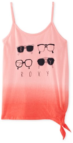 Roxy - Camiseta de Tirantes para niña, Talla 16 años, Color Rosa (Glow Pink)