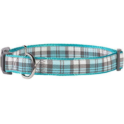 SCM Collar de Perro para Perros - Patrón de Cuadros Tejidos a la Moda - Lindo Collar de Cuadros a Cuadros para Cachorros - Disponible en tamaño pequeño/Mediano/Grande