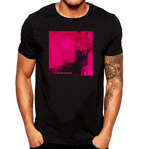 SEVENSIQI My Bloody Valentine Album Hombre Short Sleeve Neck Camiseta/T Shirt Black