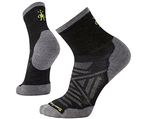 Smartwool Phd Run Cold Weather Mid Crew - Calcetines para hombre, Hombre, SW0013680011. L, negro, large