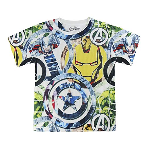 The Avengers S0713652 Camiseta, Blanco, 6 años Unisex niños