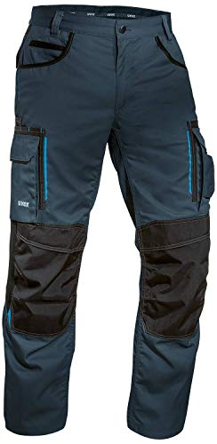 Uvex Tune-up 8909 Pantalones de Trabajo con Cordura Resistente a la Abrasión | con Rodilleras | con Muchos Bolsillos Laterales | de Color Azul | Tamaño 54