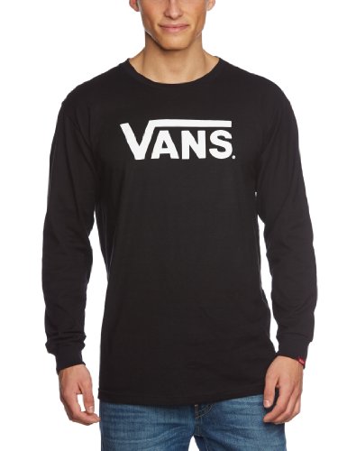 Vans Herren T Shirt M Classic Long Sleeve, Black/White, L, VK6HY28