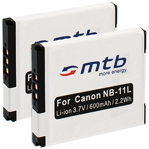 2X Batería NB-11L para Canon IXUS 125 HS, 127 HS, 132, 133, 135, 140, 240 HS. (Ver descripción)
