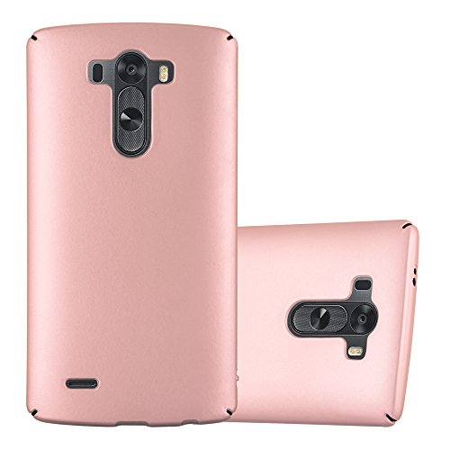 Cadorabo Funda para LG G3 en Metal Oro Rosa - Cubierta Protección de Plástico Duro Super Delgada e Inflexible con Antichoque - Case Cover Carcasa Protectora Ligera