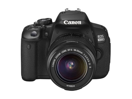 Canon EOS 650D - Cámara réflex de 18 Mp (pantalla táctil articulada de 3", objetivo(s) 18-55mm f/3.5, zoom óptico 3x, sensor CMOS APS-C, procesador Digic 5, estabilizador de imagen óptico, vídeo 1080p Full HD) color negro - kit con objetivo EF-S 18-55mm I