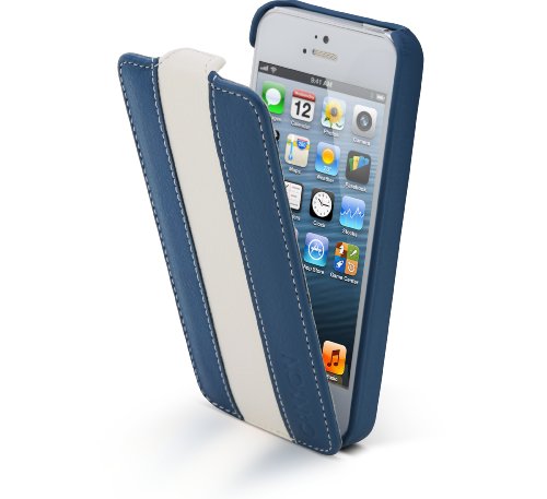 Canyon CNA-I5L01BW - Fundas para teléfonos móviles (Apple, iPhone 5, Azul, Blanco)