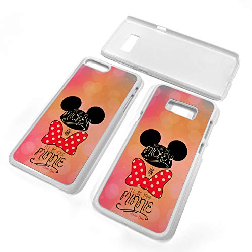 Carcasa rígida de plástico para teléfono con texto en inglés "Be My Mickey I''ll be your Minnie Mouse", compatible con iPhone 4/4s (fabricado en Plástico rígido.)