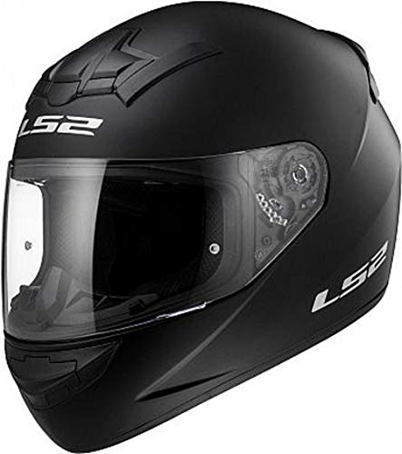 Casco de la motocicleta LS2 FF351 Mono casco integral (XL, Mate negro)