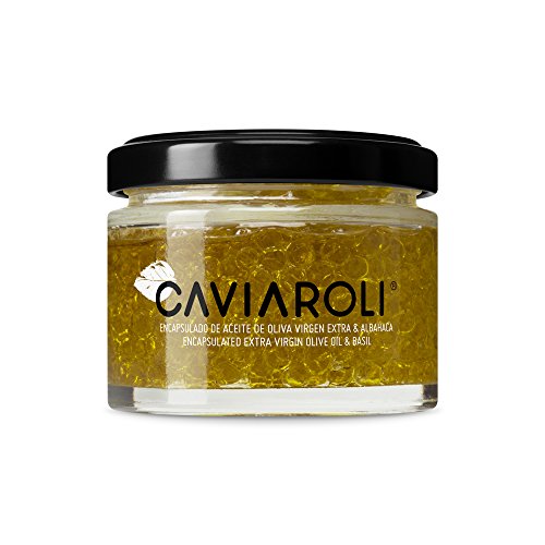 Caviaroli - Encapsulado de Aceite de Oliva Virgen Extra con Albahaca - 50 g