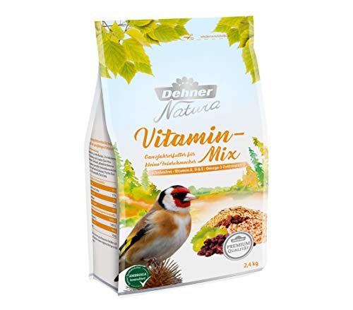 Dehner Premium Natura Wild pájaro Forro, Vitamina de Mezclar, schalenfrei, 2.4 kg